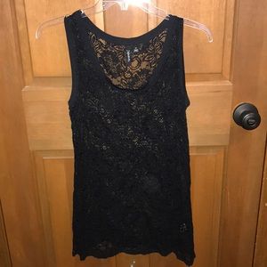 Relativity black lace tank top